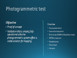 Photogrammetric test